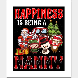 Happiness Is Being A Nanny Christmas Posters and Art